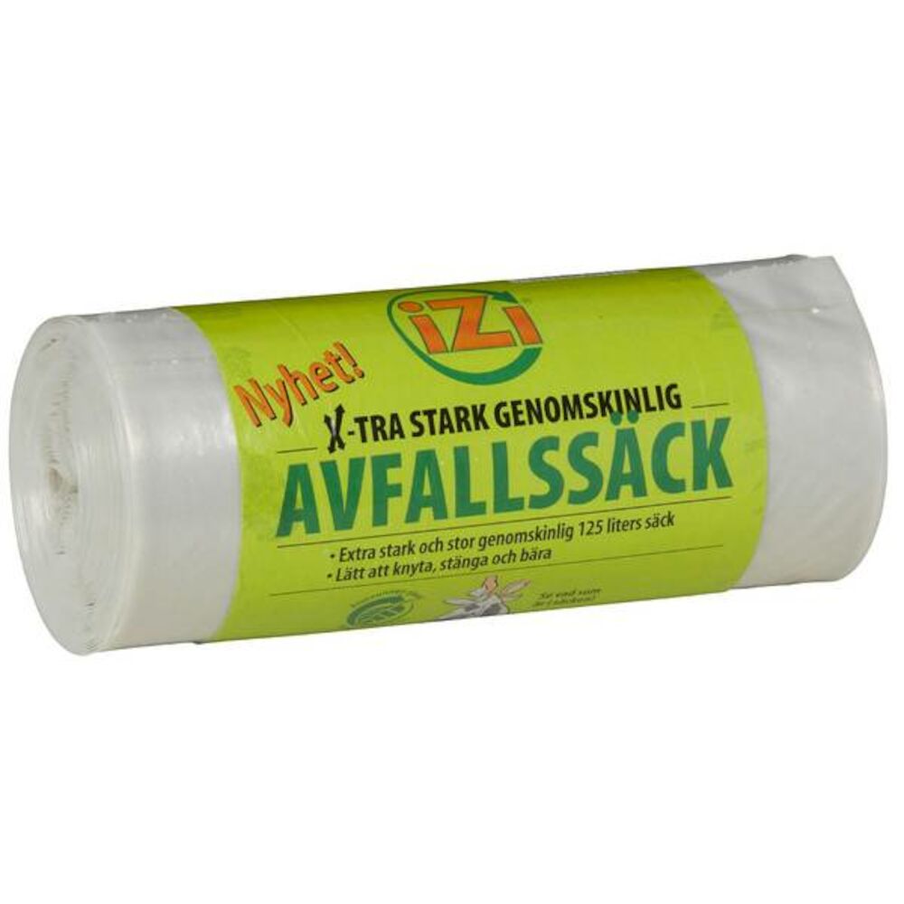 Avfallssekk X-Sterk Klar A6 125 l