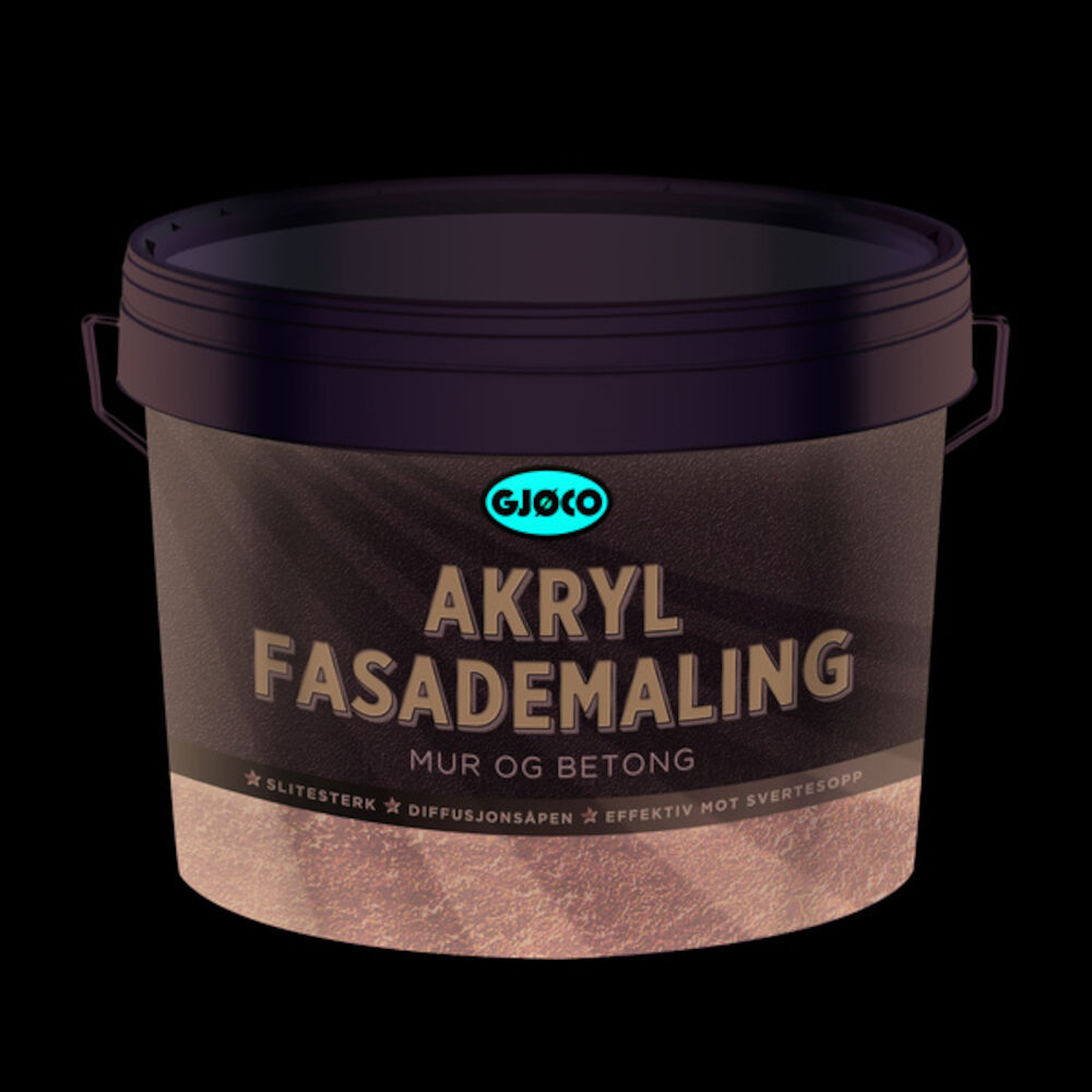 Gjøco Akryl Fasade Mur Hvit 9 l